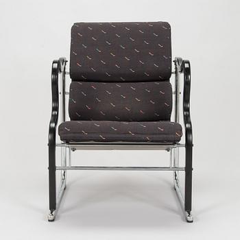 Yrjö Kukkapuro, A 1980s 'Experiment' open armchair for Avarte, Finland.