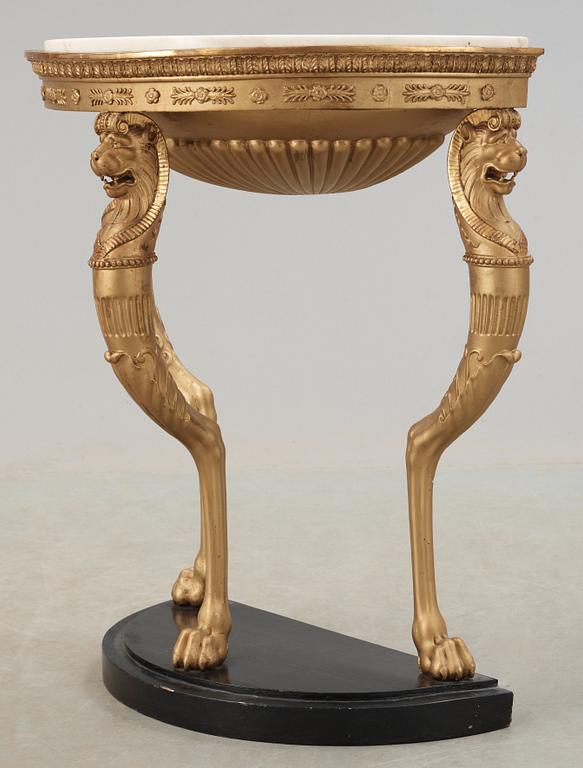 A late Gustavian early 19th century console table.