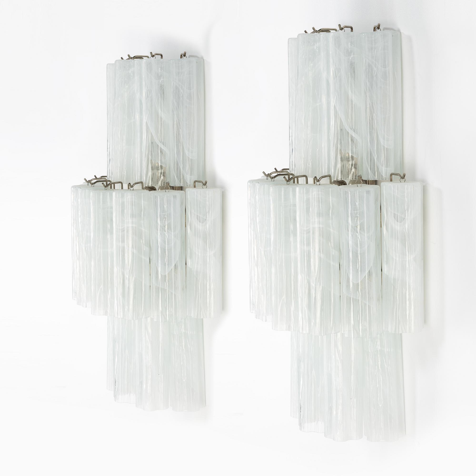 A pair of wall lamps, Murano, Italy, contemporary.