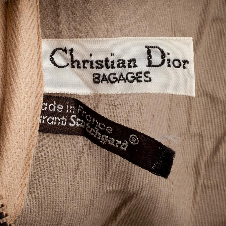 CHRISTIAN DIOR, a black monogram canvas bag.