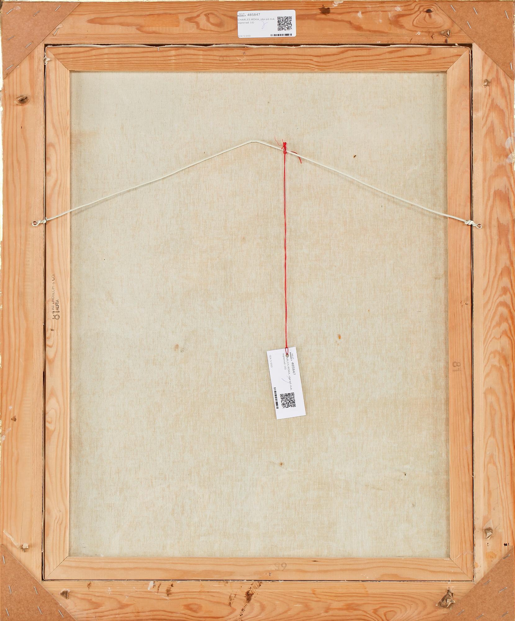 CHARLES ROKA, olja på duk, signerad.