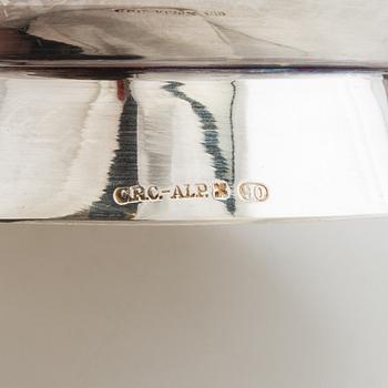 Coupe glasses 10 pcs, silver-plated, CR Carlström, mid-20th century.