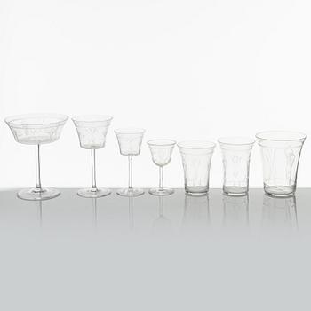 An 87-piece glass service, Sweden, mid/first half of the 20th century.