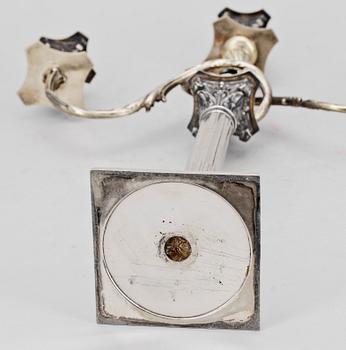 KANDELABER, nysilver, Würtembergische Metallwaren Fabrik (WMF), sekelskiftet 1900.