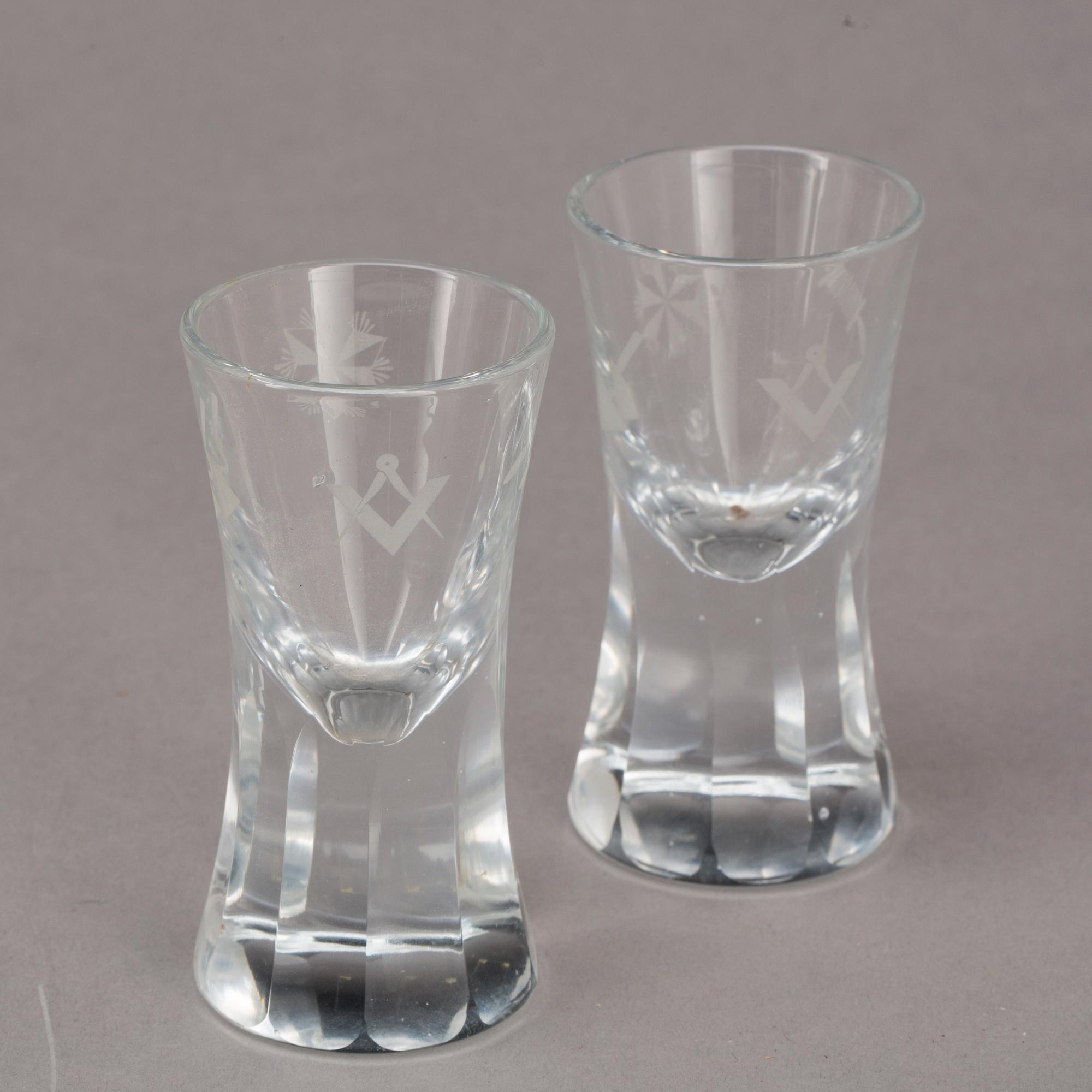 FRIMURARVAS OCH SNAPSGLAS, 1+2.