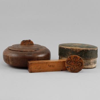 ASKAR, 4 st, allmoge, troligen 1700- samt 1800-tal.