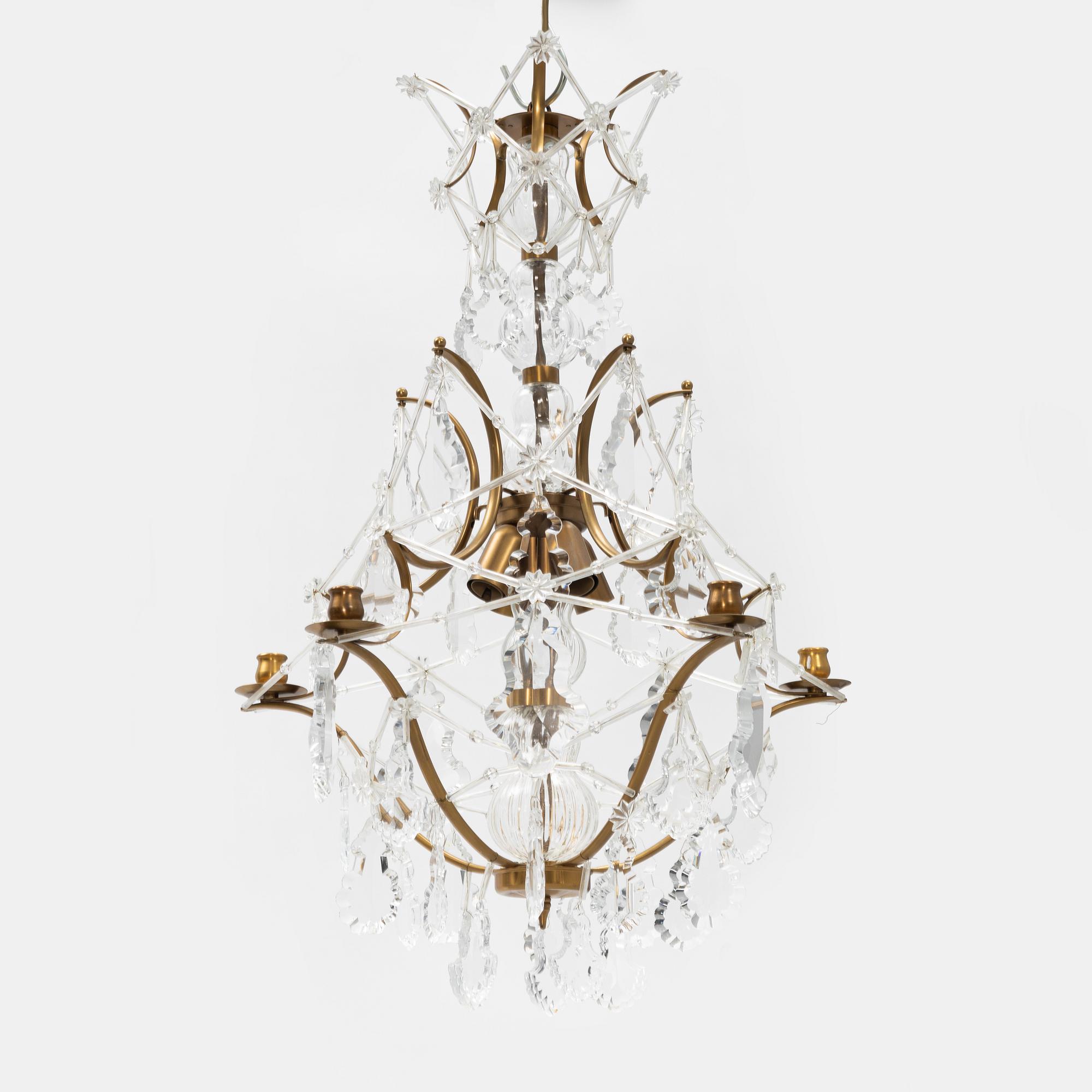 Ljuskrona, barockstil, 1900-talets andra hälft.