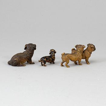 3 bronze figurines, first half of the 20th century.
