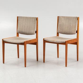 Karl Erik Ekselius, a dining table and six chairs, JOC, Vetlanda, Sweden, 1960's.