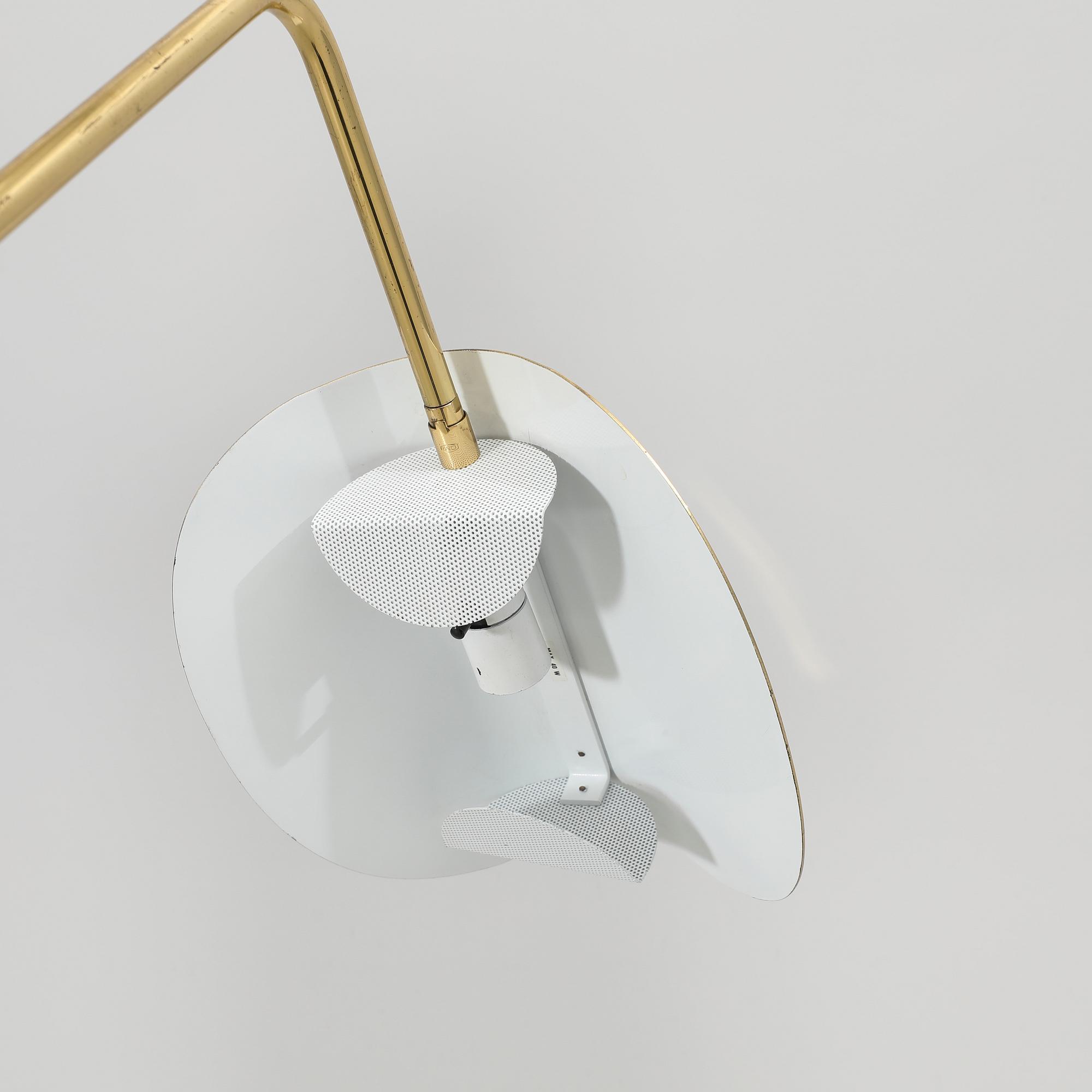 A Bergboms brass table lamp later part of the 20th century.