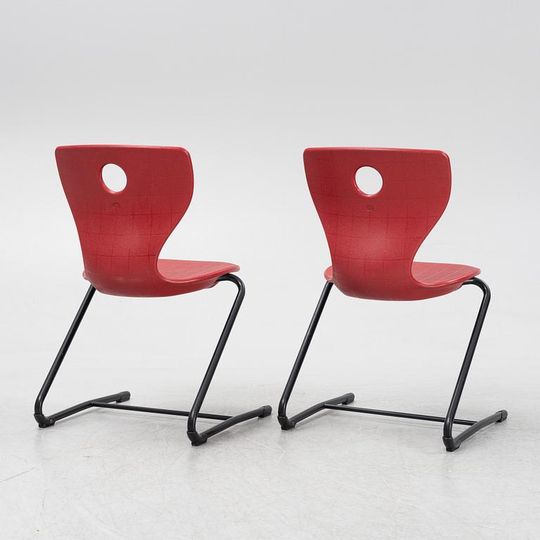 Verner Panton, six 'Pantoswing' chairs, VS, 21st ventury.