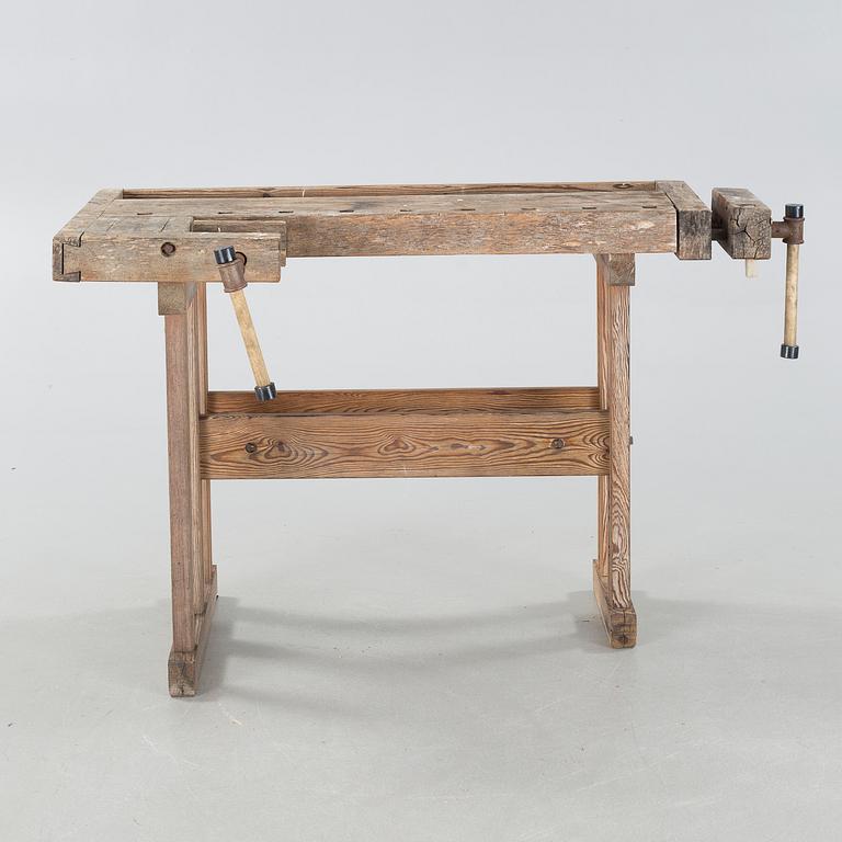 A 20th century wood working bench.