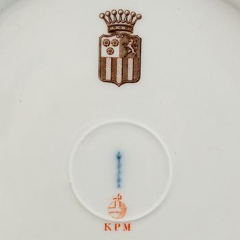 Two porcelain plates, KPM, Berlin, 20th century.