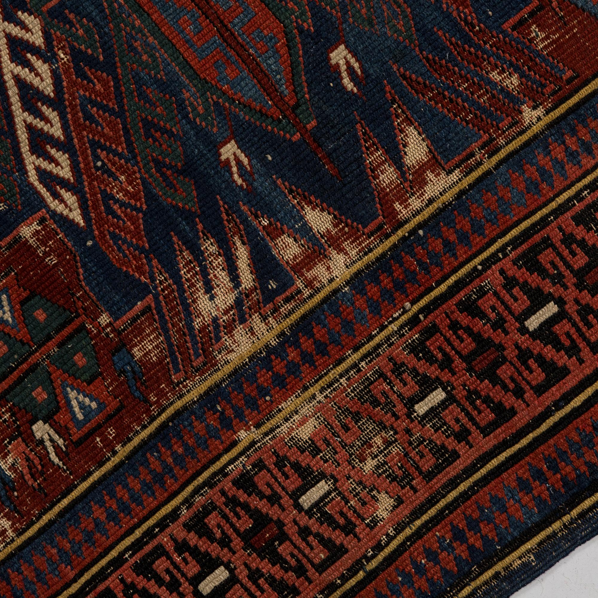 Matta, antik, kaukasisk, sannolikt Zeischur. Ca 180 x 126 cm.