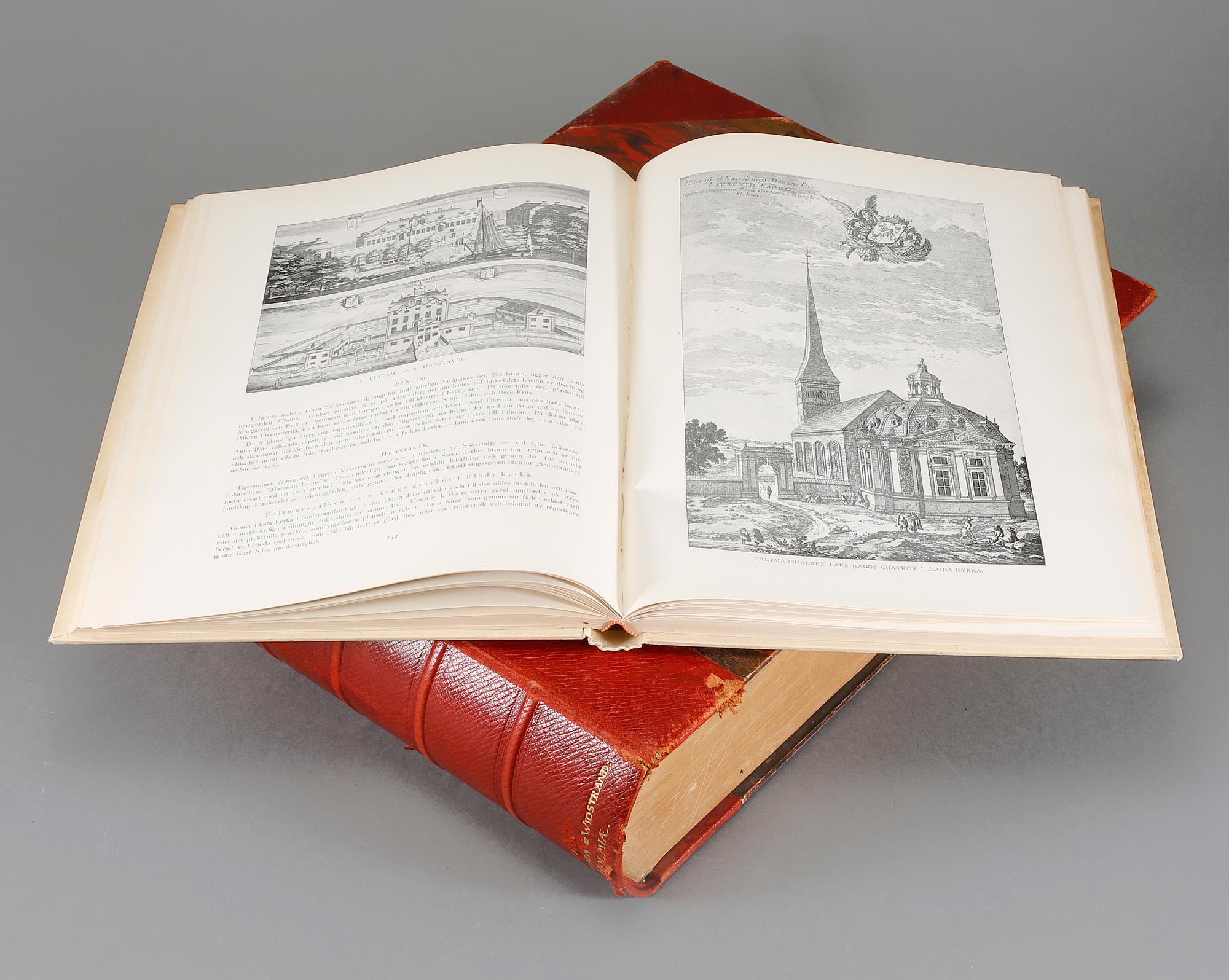 BOK, 2 st, "Suecia Antiqua et Hodierna", Erik Dahlberg. Wahlström & Widstrand, Stockholm, 1924.