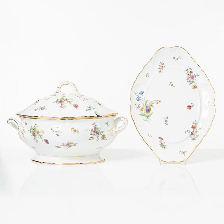 Servisdelar, 55st, porslin, Rörstrand, sent 1800-/tidigt 1900-tal.