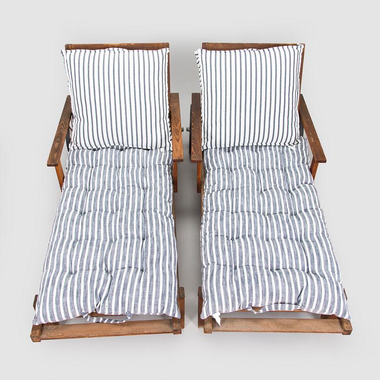Elsa Stackelberg, a pair of sun loungers, Fri Form, Edsbruk.