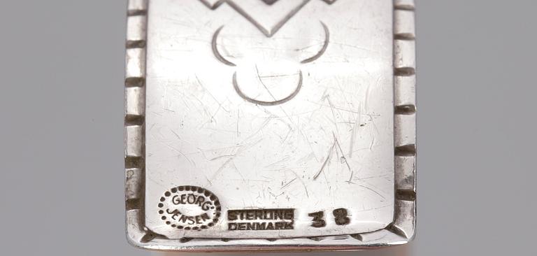 ARMRING, sterling, Oscar Gundlach-Pederson George Jensen, Danmark, 1940/50-tal. Tot vikt ca 42g.