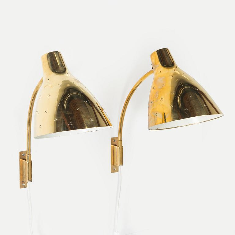 Lisa Johansson-Pape, a pair of mid-20th century '3055' wall lights for Stockmann Orno. Finland.