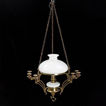 A paraffin ceiling light, early 20th Century.