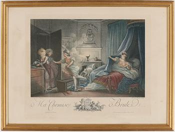 Jean Honoré Fragonard · JEAN HONORÉ FRAGONARD, efter, färggravyr, 1800-talets slut.