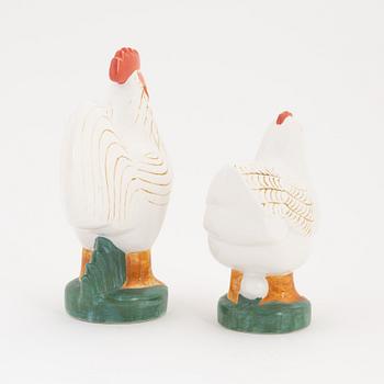 Lisa Larson, figuriner, 2 st, stengods, K-Studion, Gustavsberg, 1996.