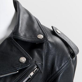 LEATHER JACKET, "Biker", Jean Paul Gaultier, 1980's, Storlek M.