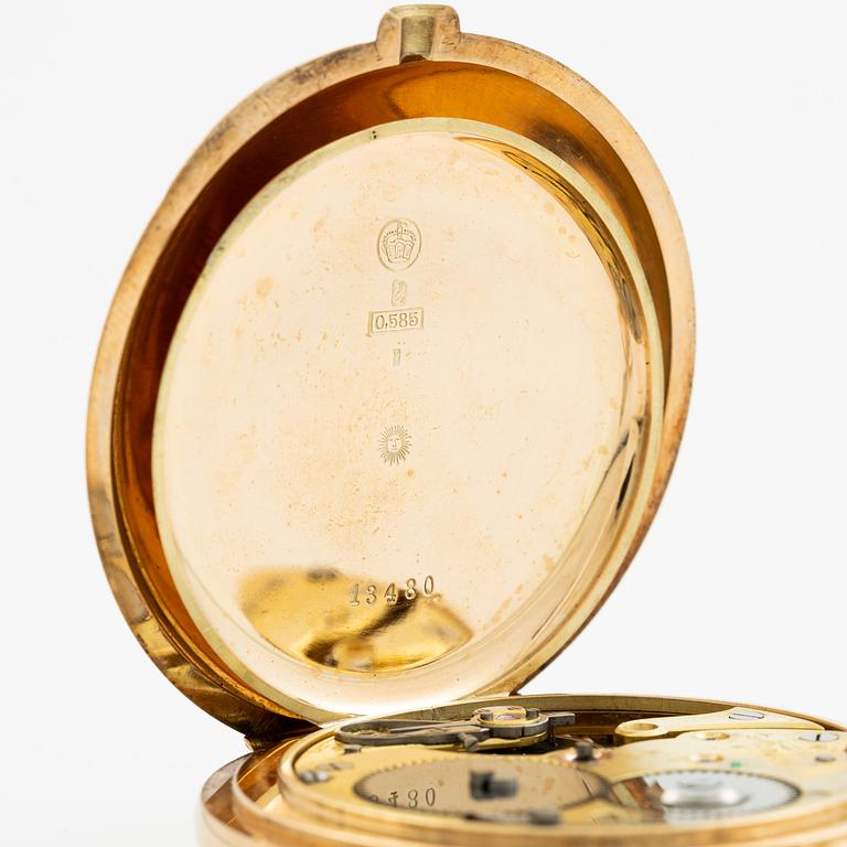 Pocket watch, hunter, 55 mm.