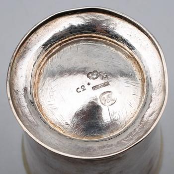 LOCKBÄGARE, silver, Stephan Halling, Örebro 1785. Vikt ca 256 gram.