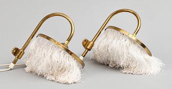 TAKLAMPA samt VÄGGLAMPOR, ett par, Hans Agne Jakobsson, Markaryd, 1900-talets andra hälft.