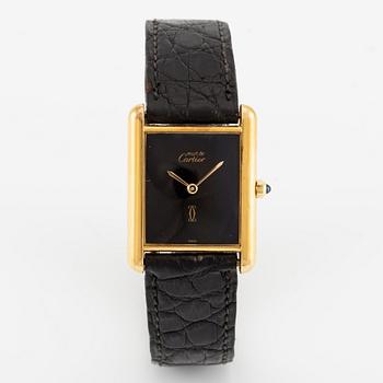 must de CARTIER, Tank, armbandsur, 23,5 x 23,5 (31) mm.