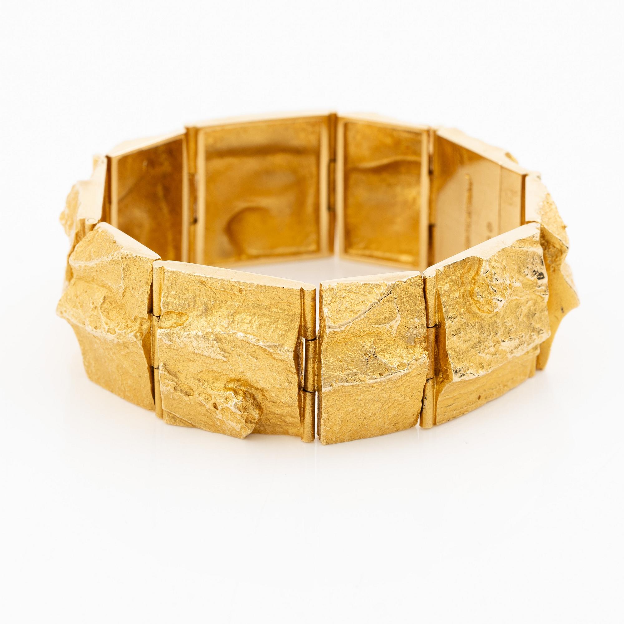 Björn Weckström, armband "Golden River", 18K guld, för Lapponia, Finland.