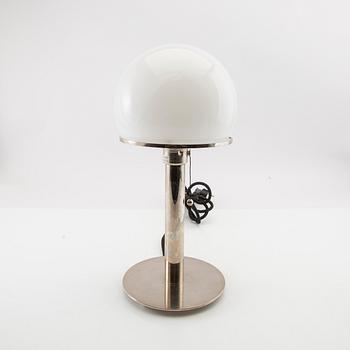 Wilhelm Wagenfeld, "WG24" table lamp for Tecno Lumen Germany, late 20th century.