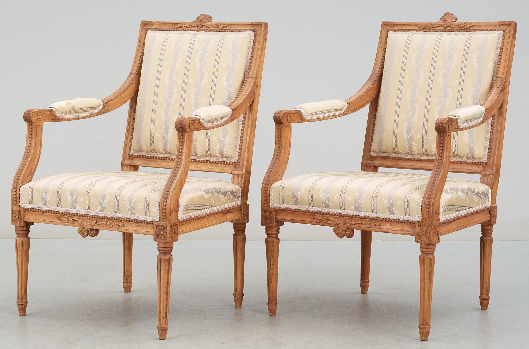 SALONGSGRUPP, tre delar. Gustaviansk, 1700-talets slut.