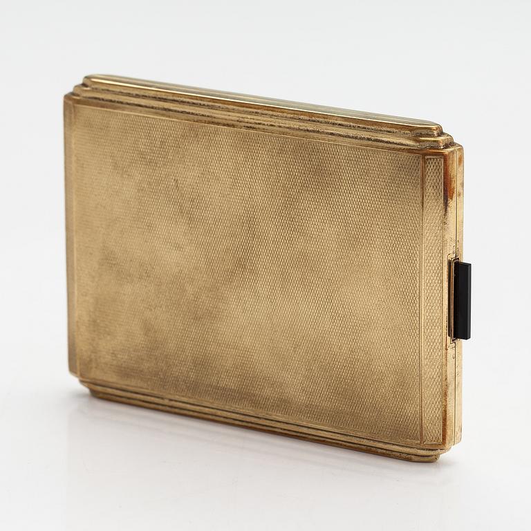 A art deco cogarette case made of 14K gold. Riemer, Czechoslovakia 1920s-30s.