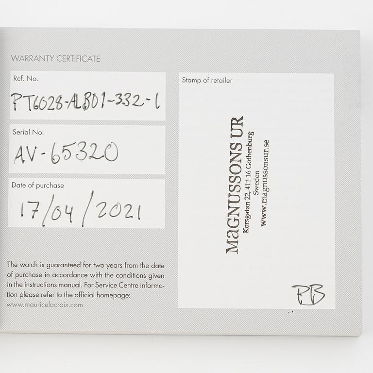 Maurice Lacroix, Pontos S Extreme, armbandsur, kronograf, 43 mm.