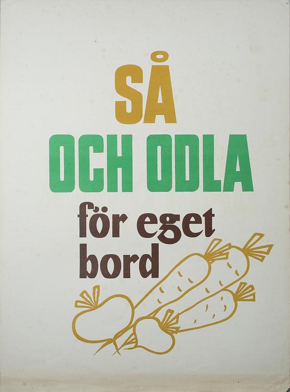REKLAMAFFISCHER, 34 st, Hakonsköpmännens Reklamtjänst, Västerås, 1900-talets mitt.