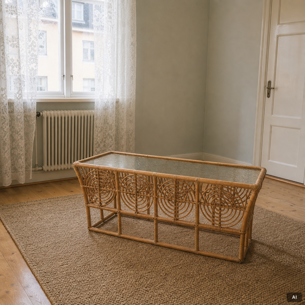 Soffbord, Sjövalls korgmakeri, 1940-50-tal.