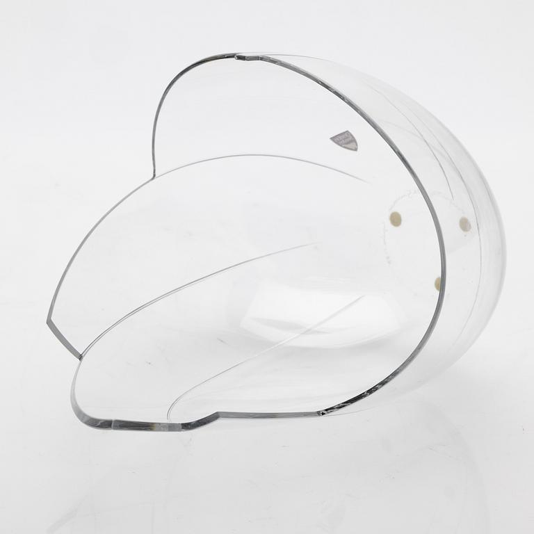 Gunnar Cyrén, Bowl, boat-shaped, Orrefors, 1983.