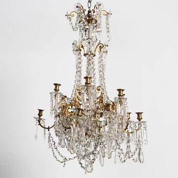 A chandelier, circa 1900.