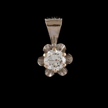 HÄNGE, 18k vitguld med briljantslipad diamant, ca 0.25 ct. Lennart Magnusson, Göteborg. Vikt 0,5 g.