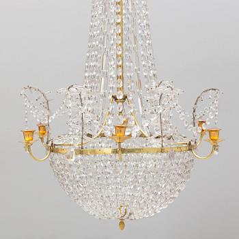 A late Gustavian style chandelier, 19th Century.