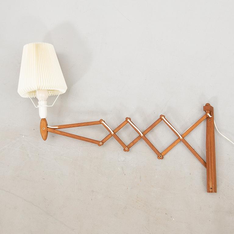 Erik Hansen, wall lamp, "Saxelampe", Le Klint Denmark, second half of the 20th century.