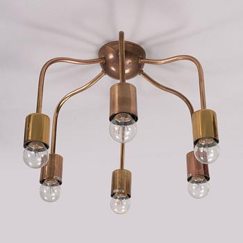 Josef Frank, a model 2356 brass ceiling light, Firma Svenskt Tenn.