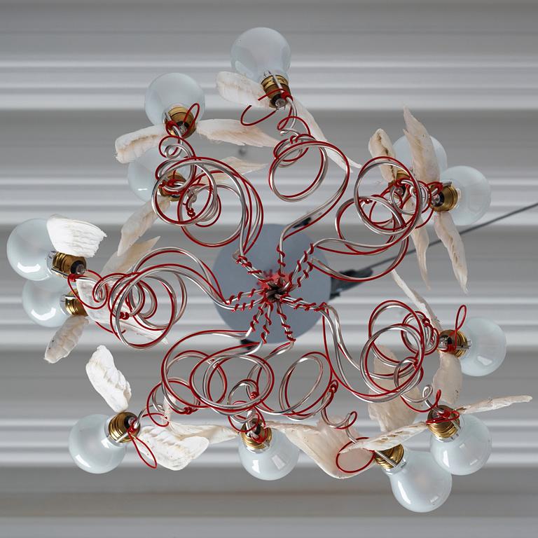 Ingo Maurer, a "Birdie" ceiling lamp, Studio Ingo Maurer 21st century.