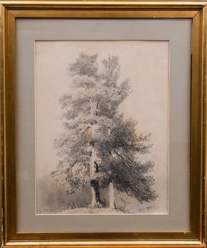 ILJA REPIN, RYSSLAND, blyertsteckning, signerad och daterad 1876.