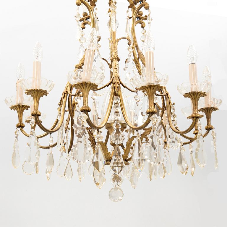 Chandelier in Louis XV style, first half of the 20th century.