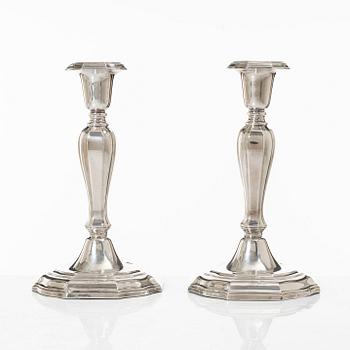 Candelsticks, a pair, silver GAB, Stockholm 1962.