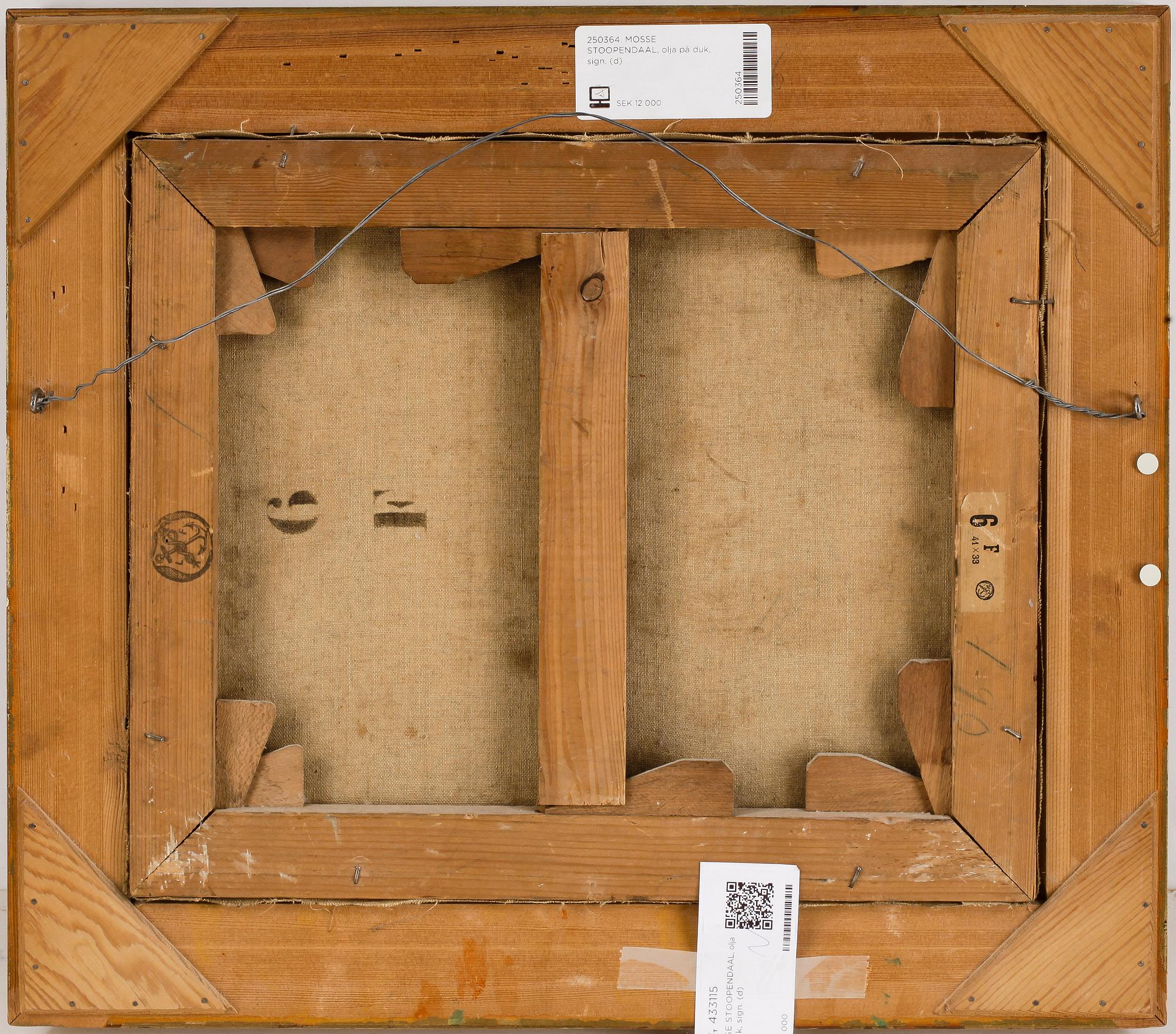 MOSSE STOOPENDAAL, olja på duk, sign.