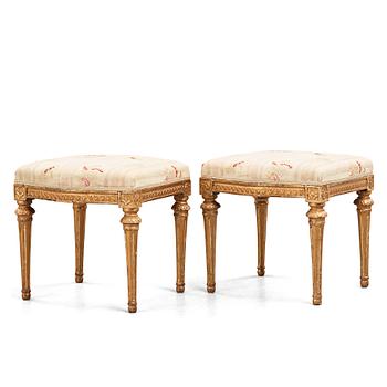 29. A pair of Gustavian late 18th century stools.